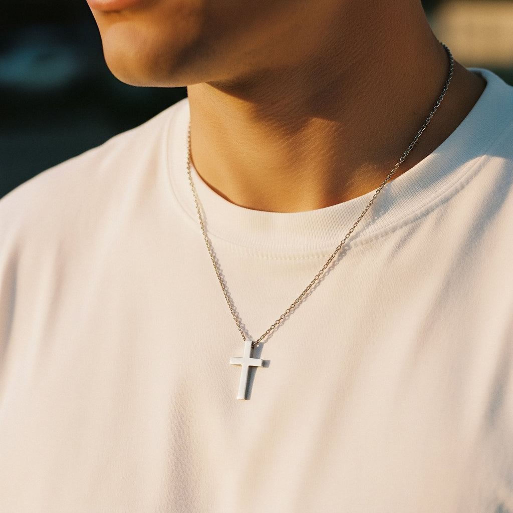 Classic Stainless Steel Cross Necklace