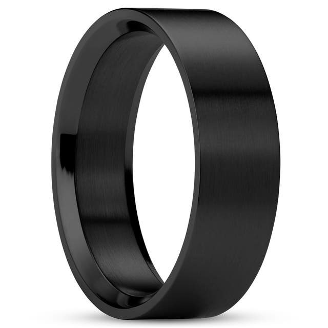 Matte Black Steel Ring