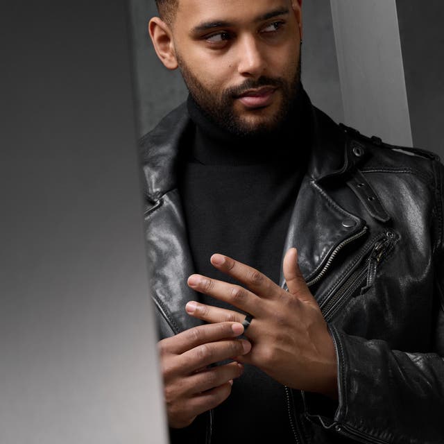 Matte Black Steel Ring